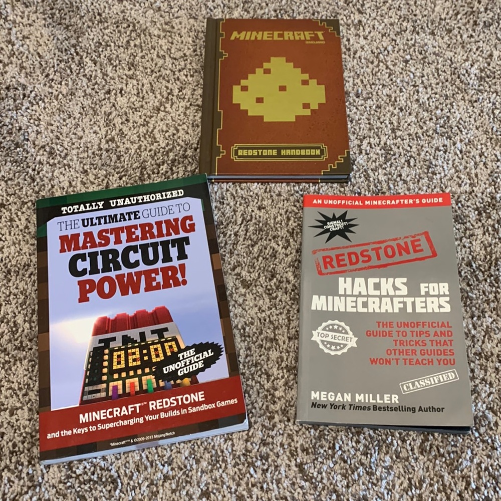 3 REDSTONE MINECRAFT books